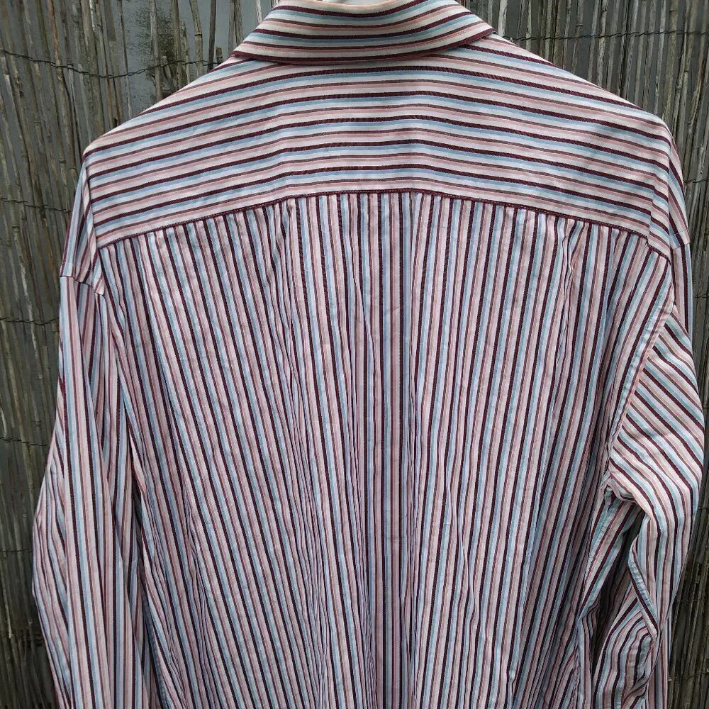 Sean John Striped Collar Shirt - XL - Multicolor